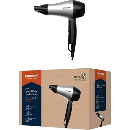 

Фен Hd 2200 Sport And Travel, 1200 Вт — серебристый/черный, Grundig