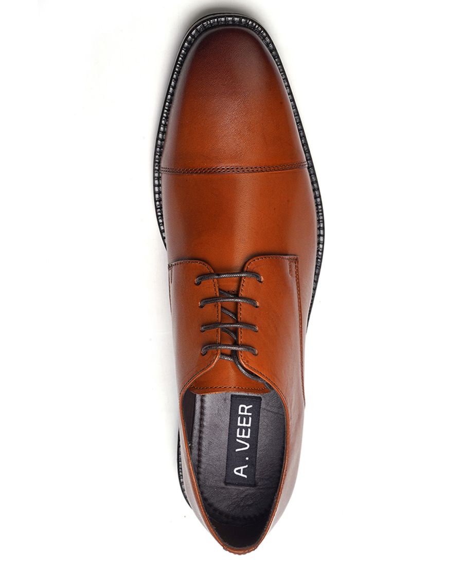 Мужские оксфордские туфли Maddox с мыском Cap-Toe A Veer, Tan — фото 4