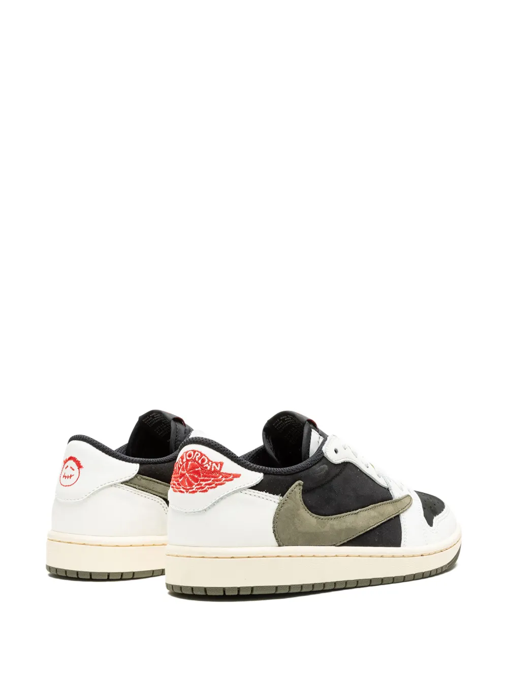 Кроссовки Air Jordan 1 Low OG 'Olive' из коллаборации с Travis Scott, белый — фото 3