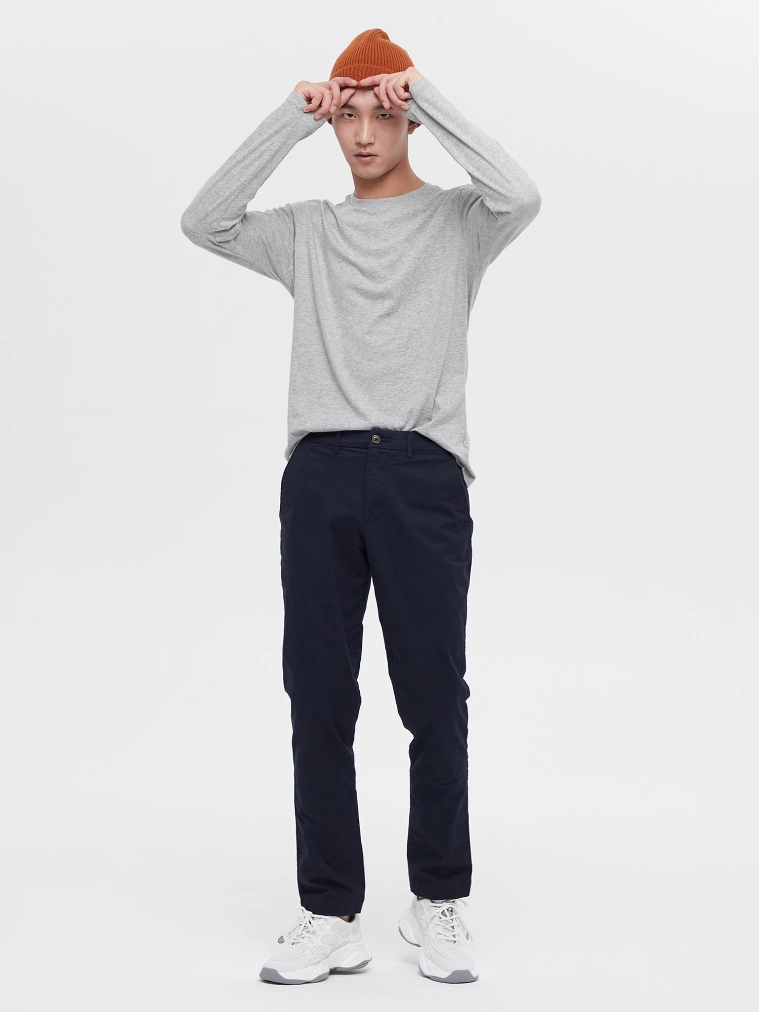 Брюки Gapflex Essential Khaki Slim Fit Gap, NEW_CLASSIC_NAVY — фото 2