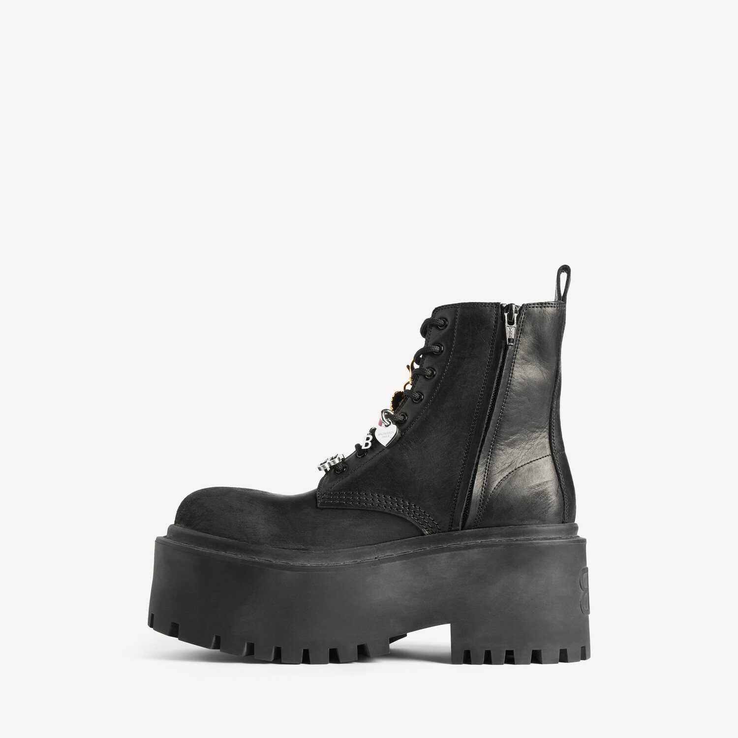 BALENCIAGA Женские ботильоны Strike на платформе с подвесками, в черном/многоцветном исполнении — фото 4