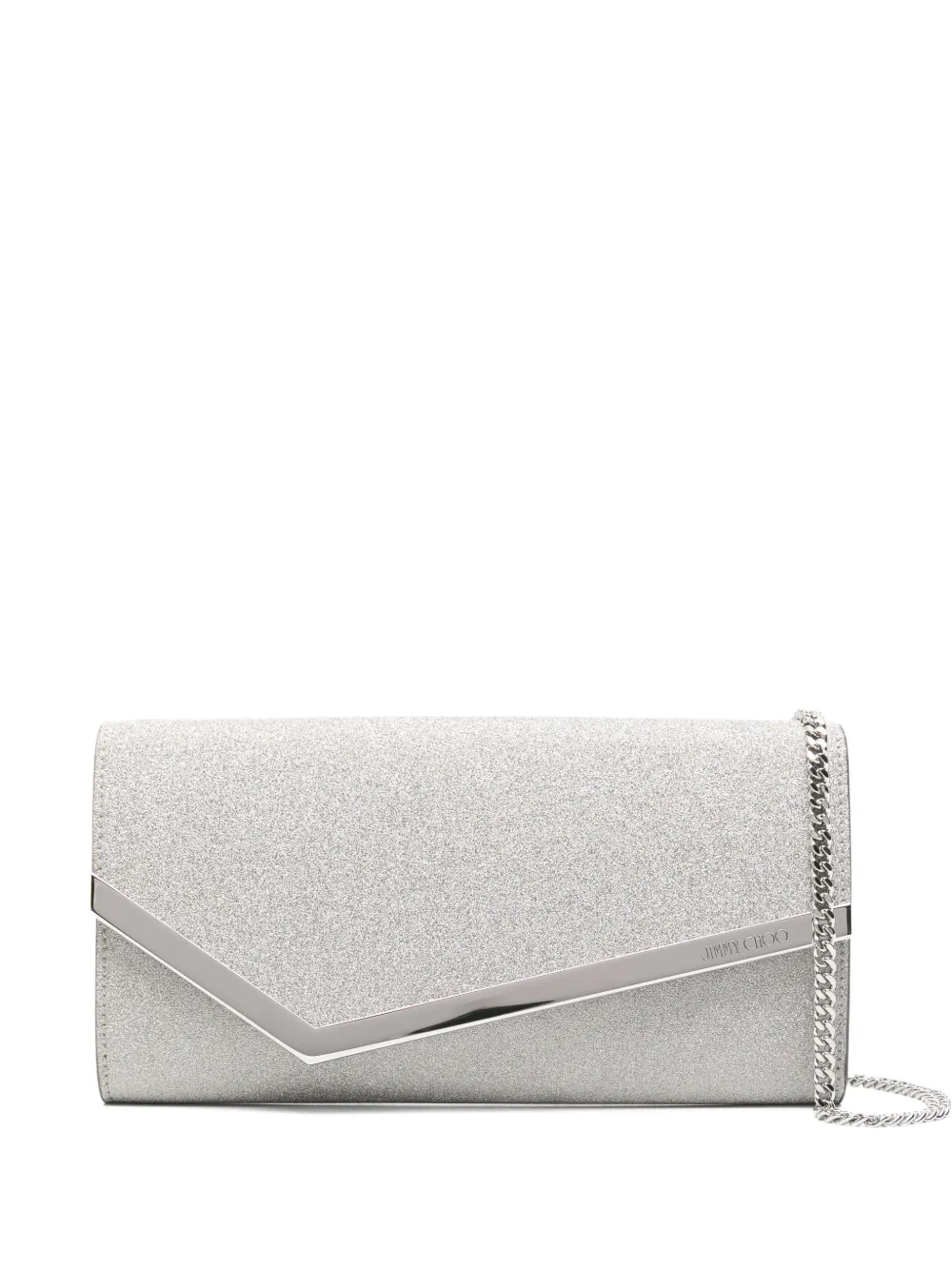 

Клатч Emmie с цепочкой и блестками Jimmy Choo, серебряный