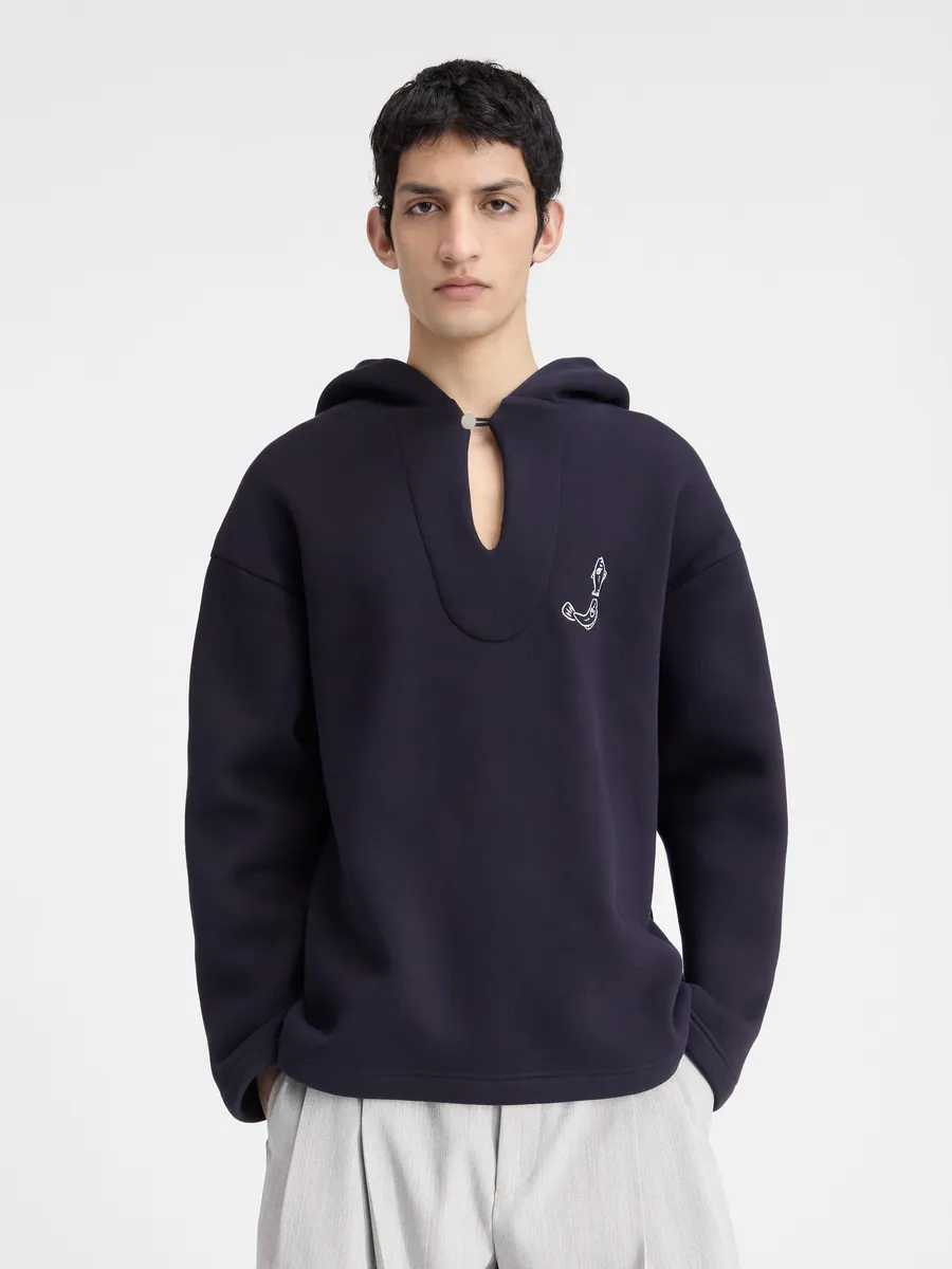 

Худи с логотипом Fisherman Le Merù Jacquemus, темно-синий