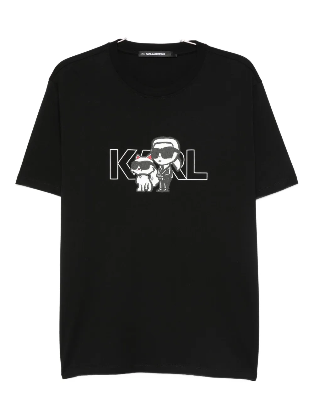 

Футболка с принтом логотипа KARL LAGERFELD, черный