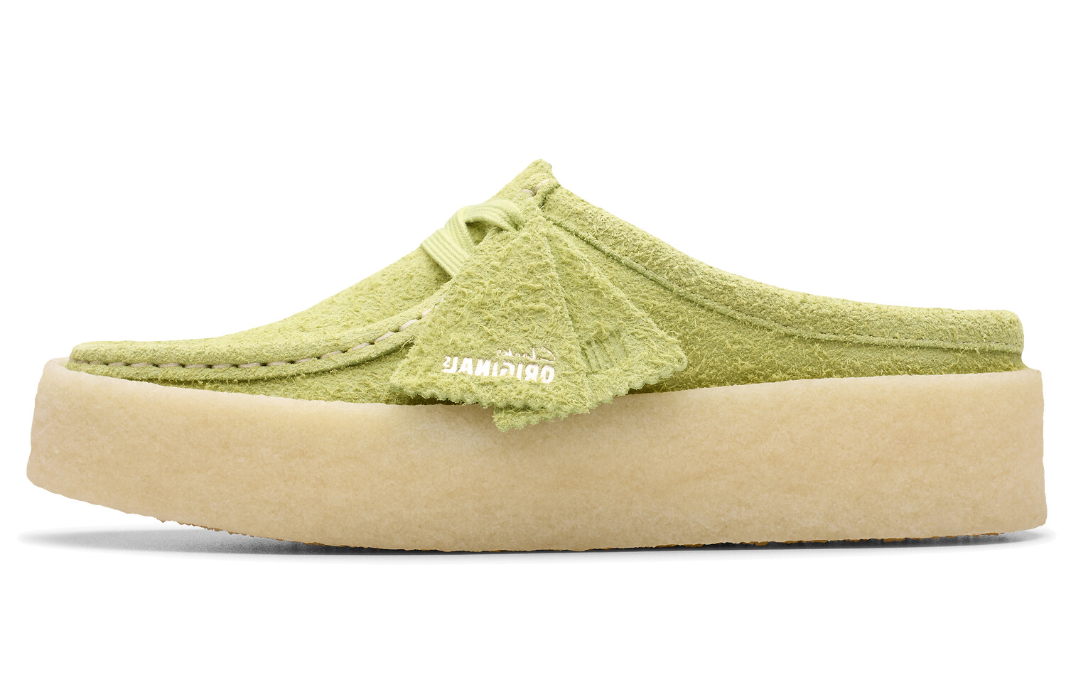 

Оригинальные ботинки Wallabee бледно-зеленые женские Clarks