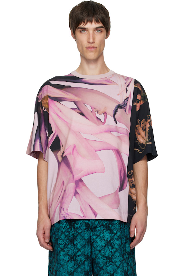 

Dries Van Noten Розовая футболка оверсайз