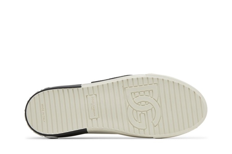 Кроссовки Dolce & Gabbana Portofino Vintage 'DG Logo Print - White Black', белый — фото 4