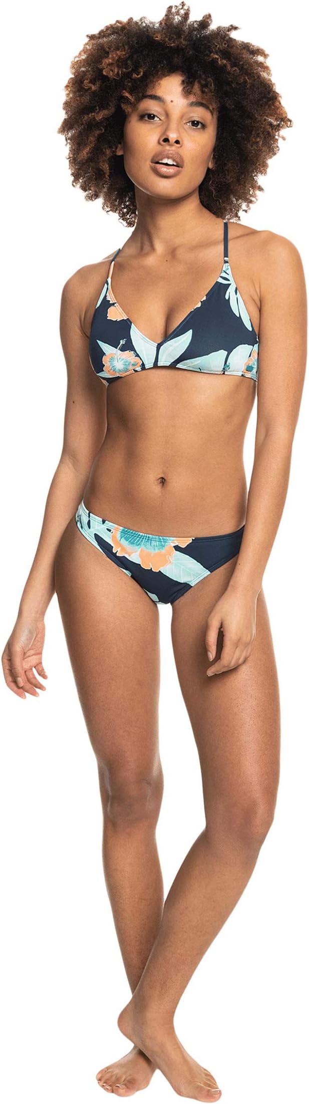 

Низ бикини Roxy Printed Beach Classics Moderate Bikini Bottoms, цвет Mood Indigo Ventura Full