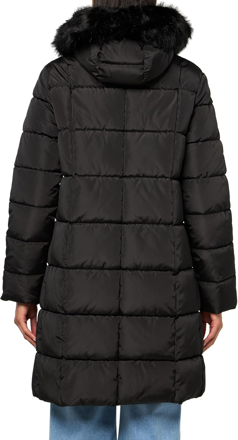 Женская повседневная базовая удобная плотная стеганая куртка Tommy Hilfiger, Black — фото 2