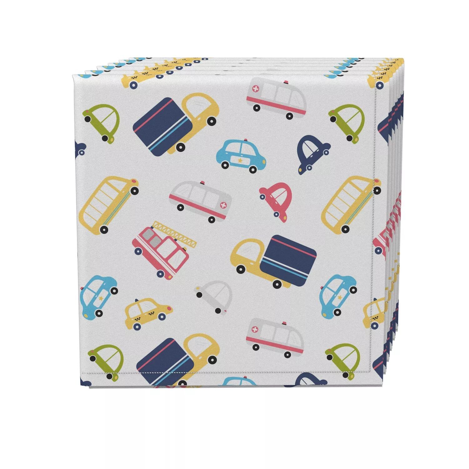 

Набор салфеток, 100 % полиэстер, набор из 4 шт., 18x18 дюймов, Cartoon Cars