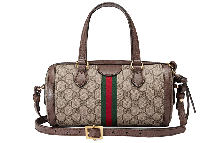 Женская сумка Boston GUCCI из канваса с кожаными вставками — фото 4