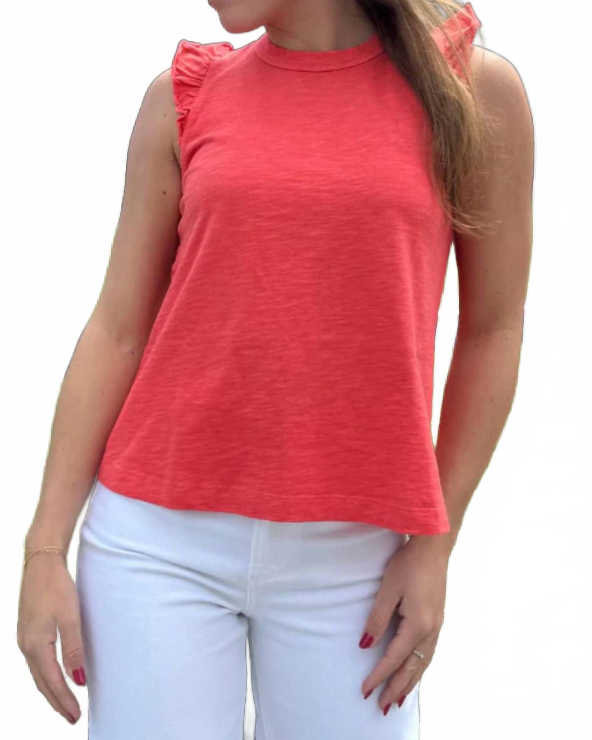 

Сплошной топ с рюшами в темно-малиновом цвете Sundry