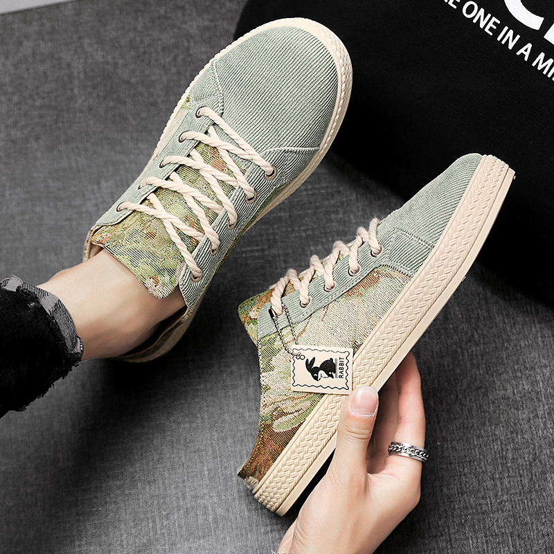 SHOUBA Мужские противоскользящие тапочки с закрытым носком бежевые, цвет Beige — фото 3