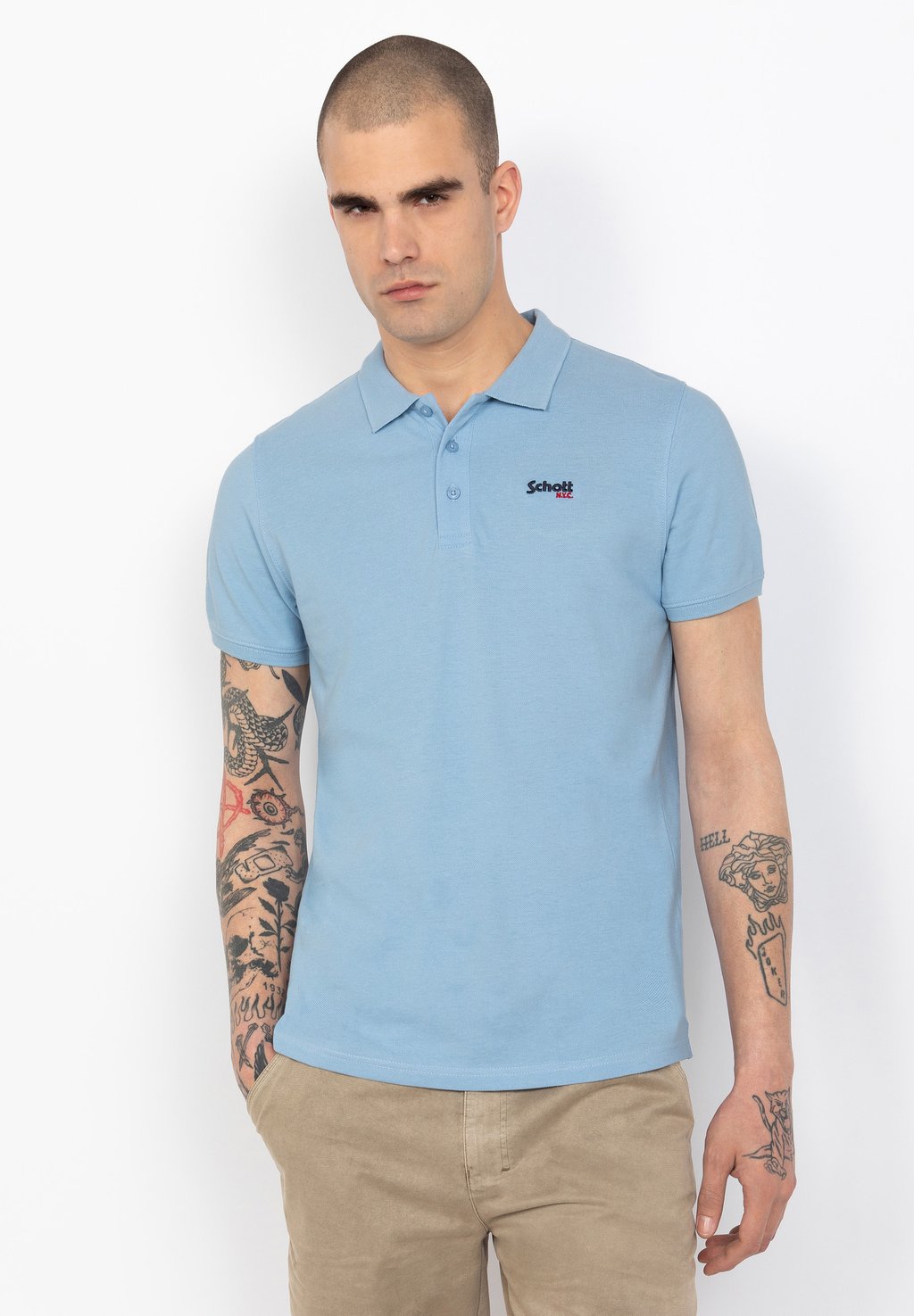 

Поло Schott, синий