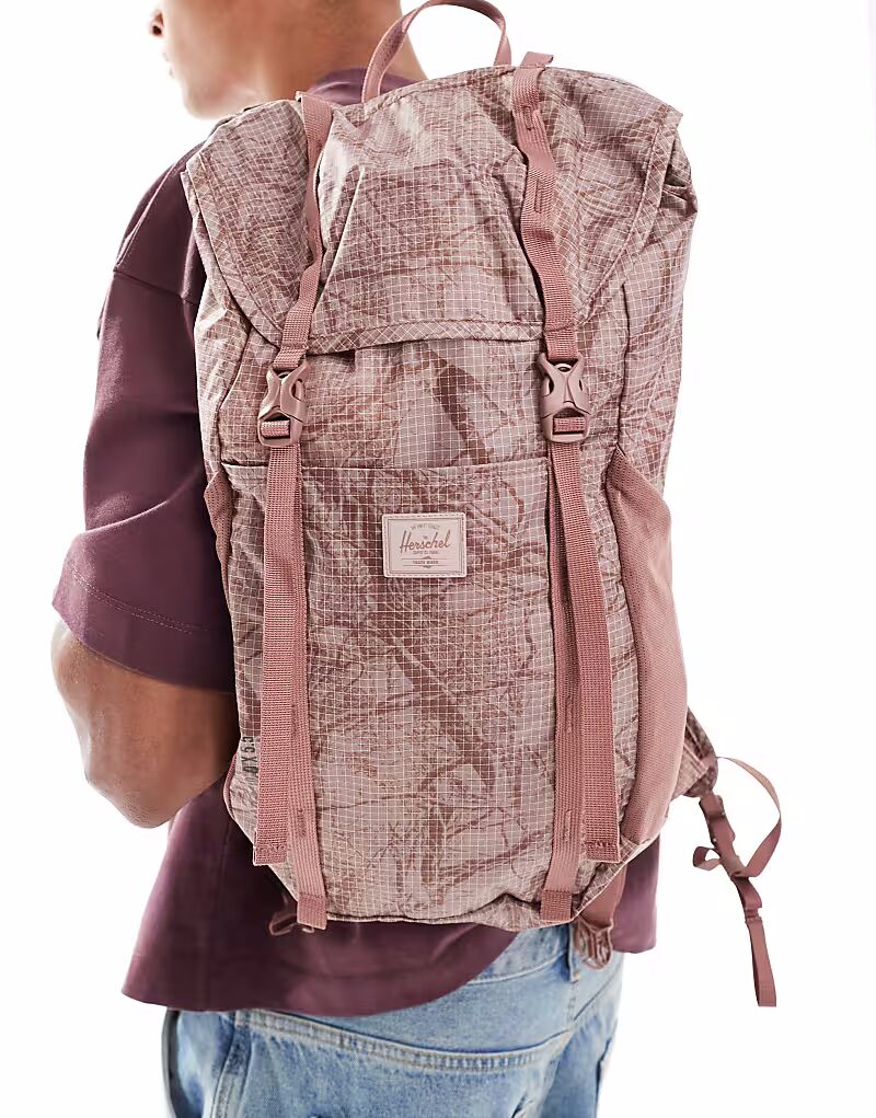 

Сверхлегкий нейлоновый рюкзак Herschel Supply Co объемом 22 л с принтом пепельно-розового цвета