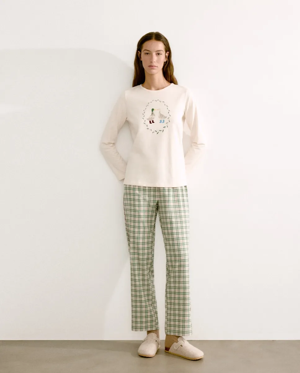 

Женская хлопковая пижама с принтом Énfasis, зеленый