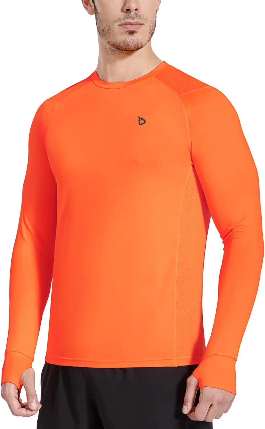 

Мужская футболка для бега с длинным рукавом и отверстиями для большого пальца baleaf