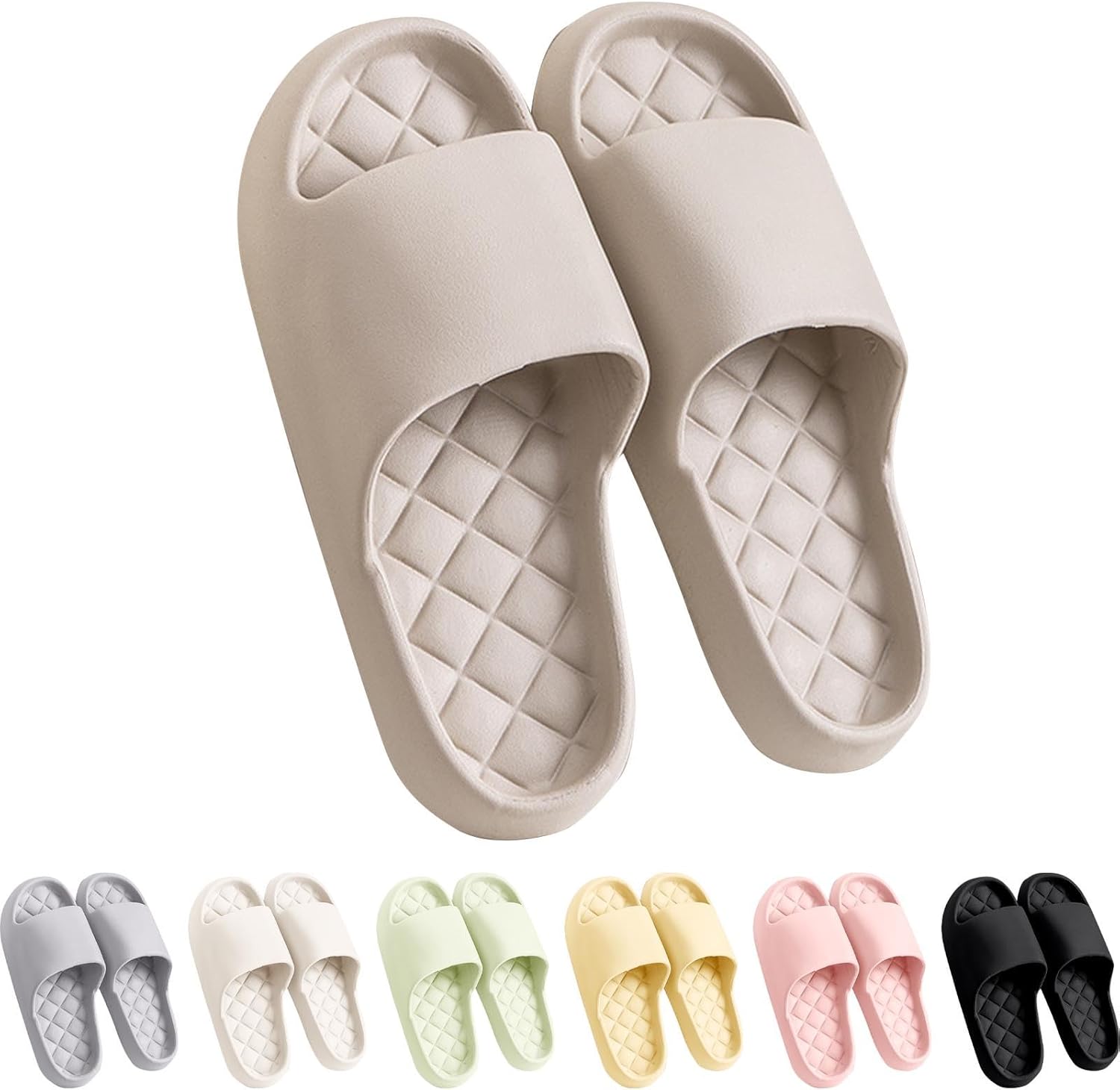 

Унисекс шлепанцы для душа для мужчин и женщин, легкие, с противоскользящей подошвой, для ванной, пляжа, дома и спа Generic, хаки