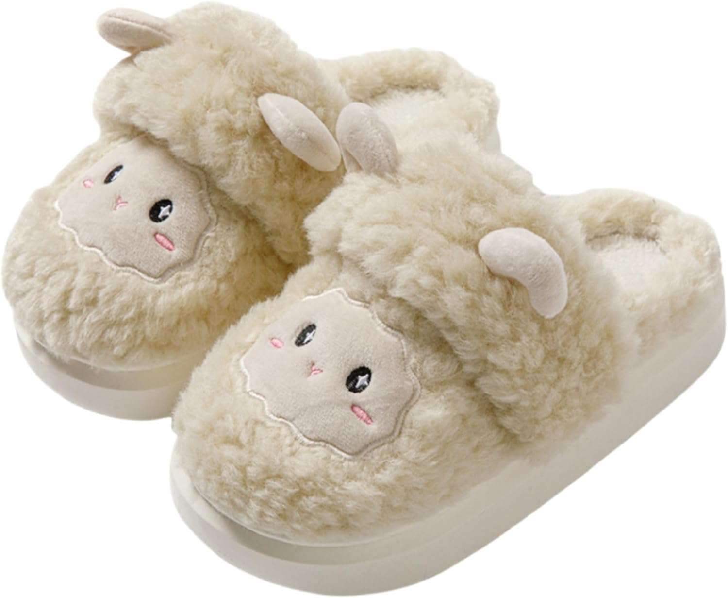 

JUTONGCHANG Милые маленькие тапочки в виде козлят, мужские и женские домашние теплые тапочки, зимние тапочки, женские домашние тапочки, креативные тапочки для родителей и детей, хаки