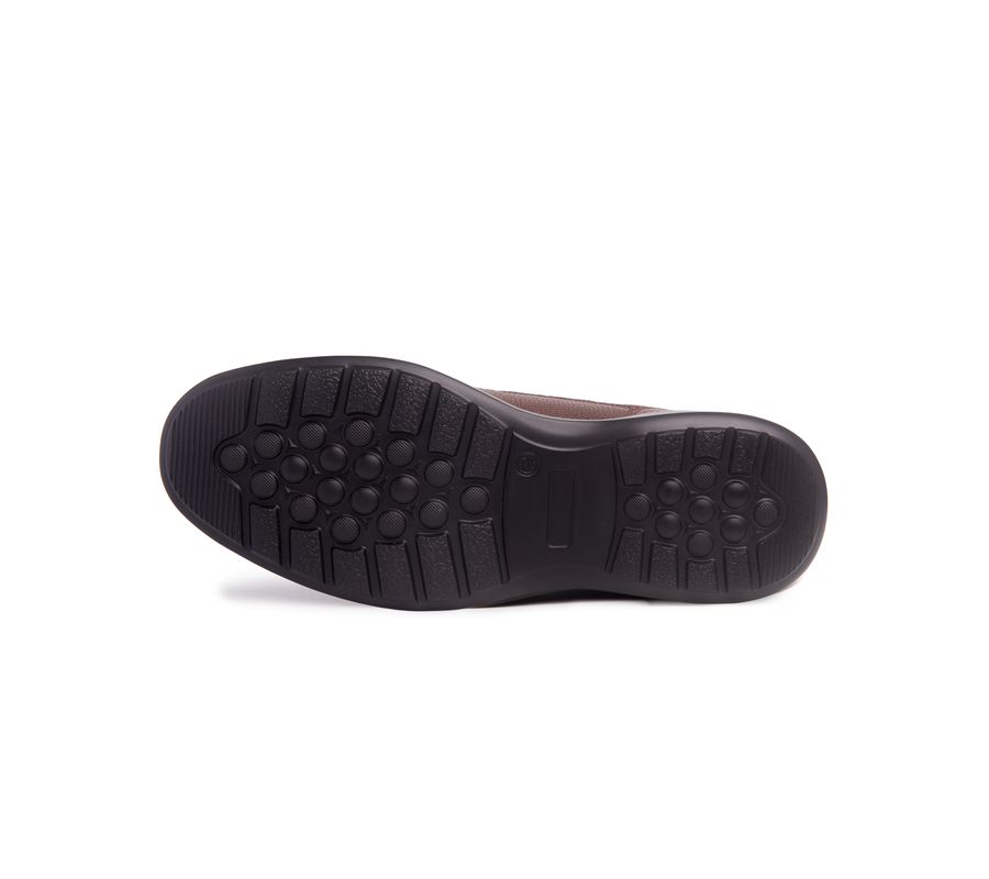 Мужские лоферы Chicago Road с технологией Hands-Free Slip On Marc Joseph New York, Brown grainy leather — фото 4