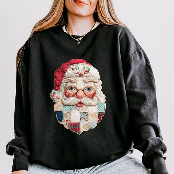 

Свитшот женский легкий garment dyed с принтом в виде лица Санты Simply Sage Market, Black, Черный, Свитшот женский легкий garment dyed с принтом в виде лица Санты Simply Sage Market, Black