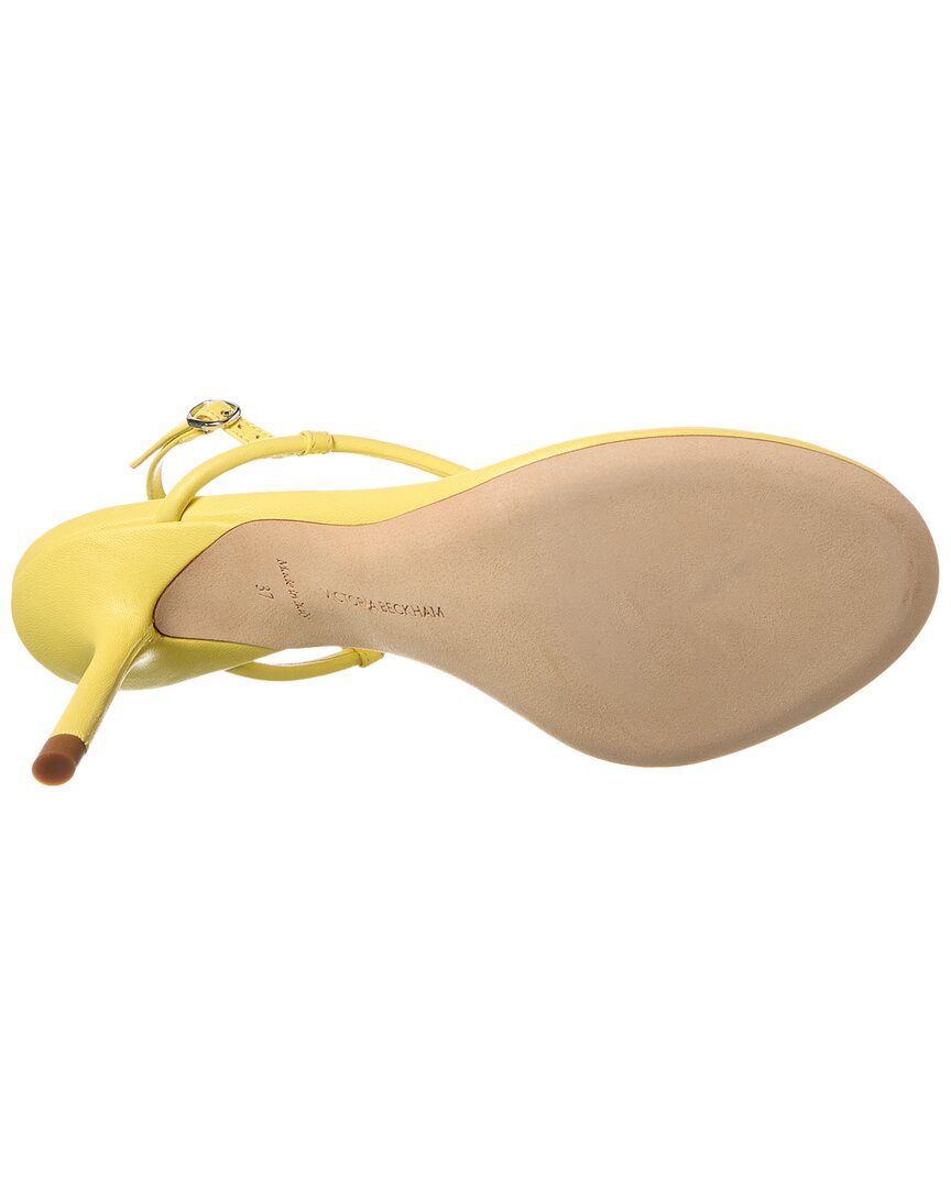Victoria Beckham Leather Sandal, желтый — фото 4