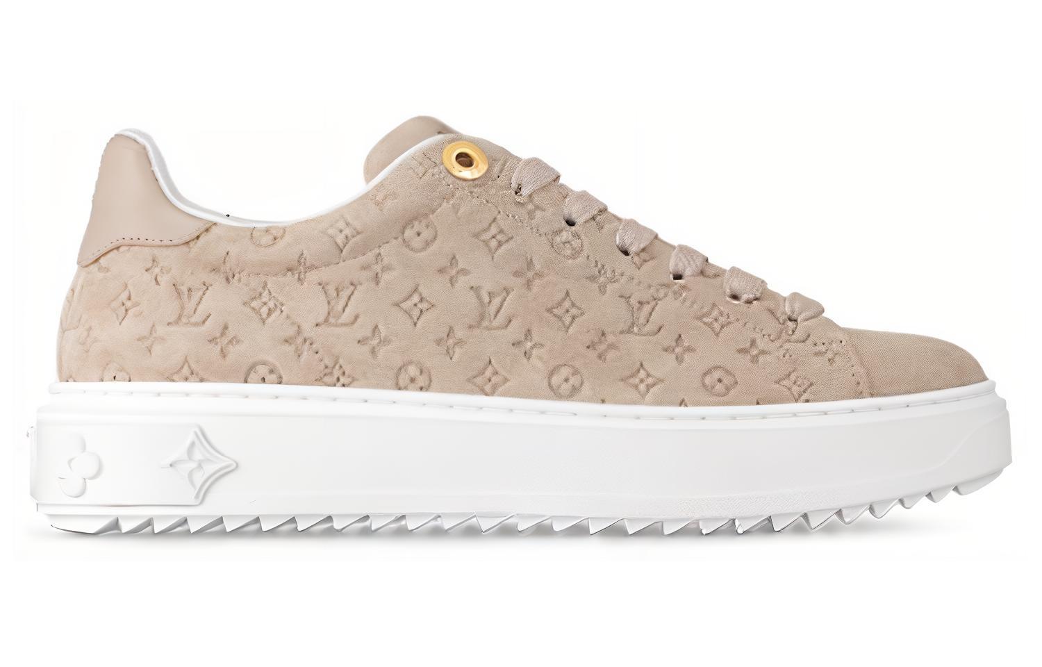 Кроссовки Time Out 'Beige Minimonogram' женские LOUIS VUITTON, коричневый — фото 2