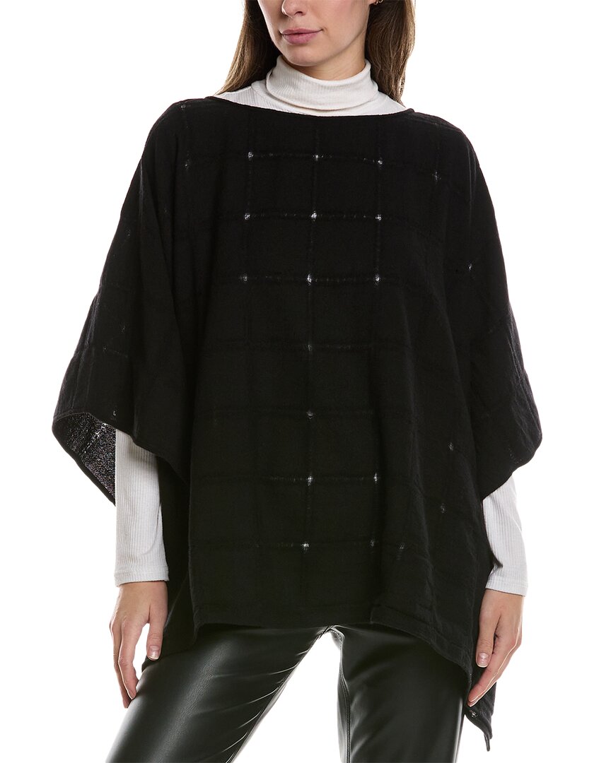 

Шерстяное пончо EILEEN FISHER, черный