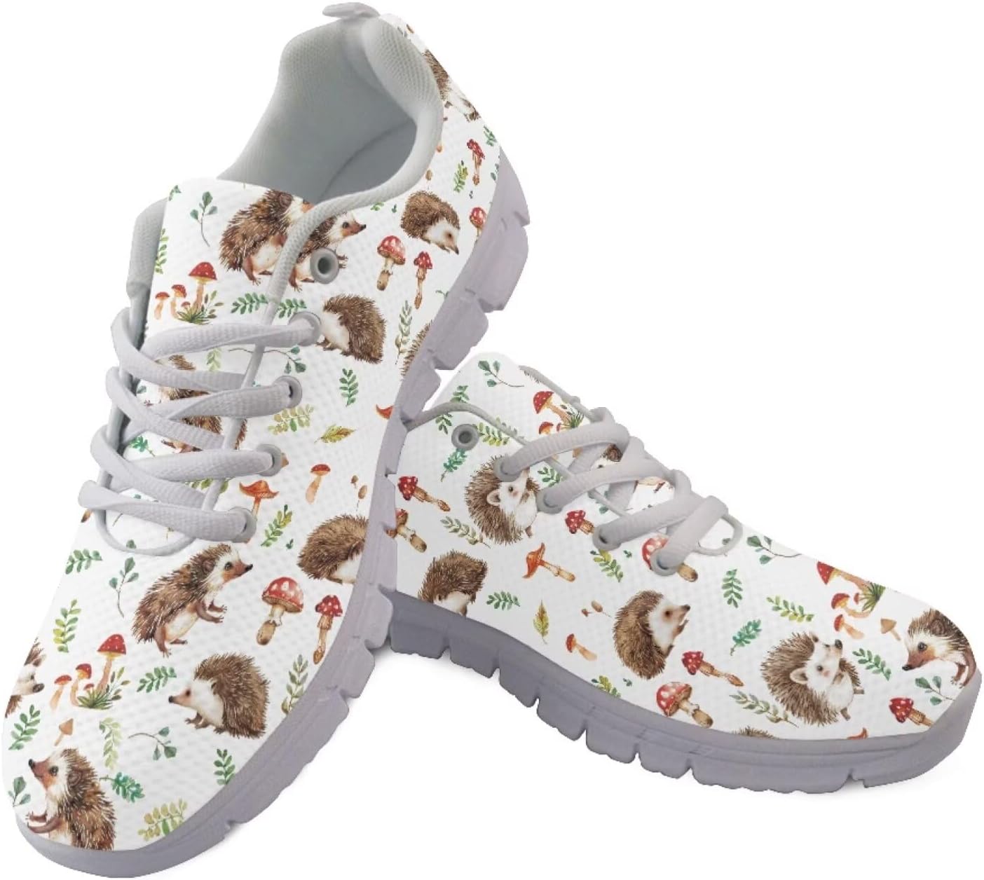 

Мужские удобные кроссовки PinUp Angel с графическим дизайном, дышащей сеткой, для повседневной ходьбы, Cute Hedgehog Mushroom
