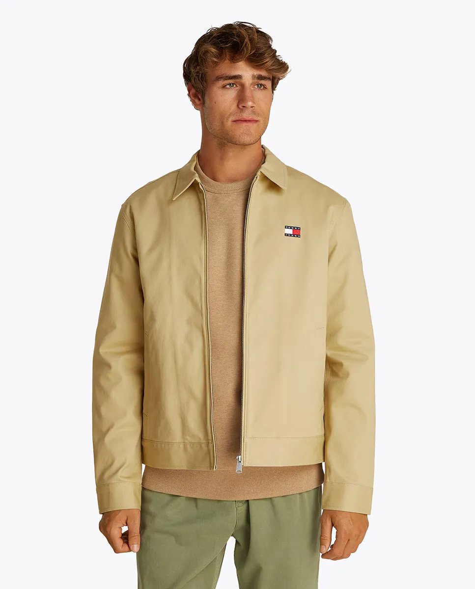 

Мужская куртка с застежкой-молнией и классическим кроем Tommy Jeans, бежевый