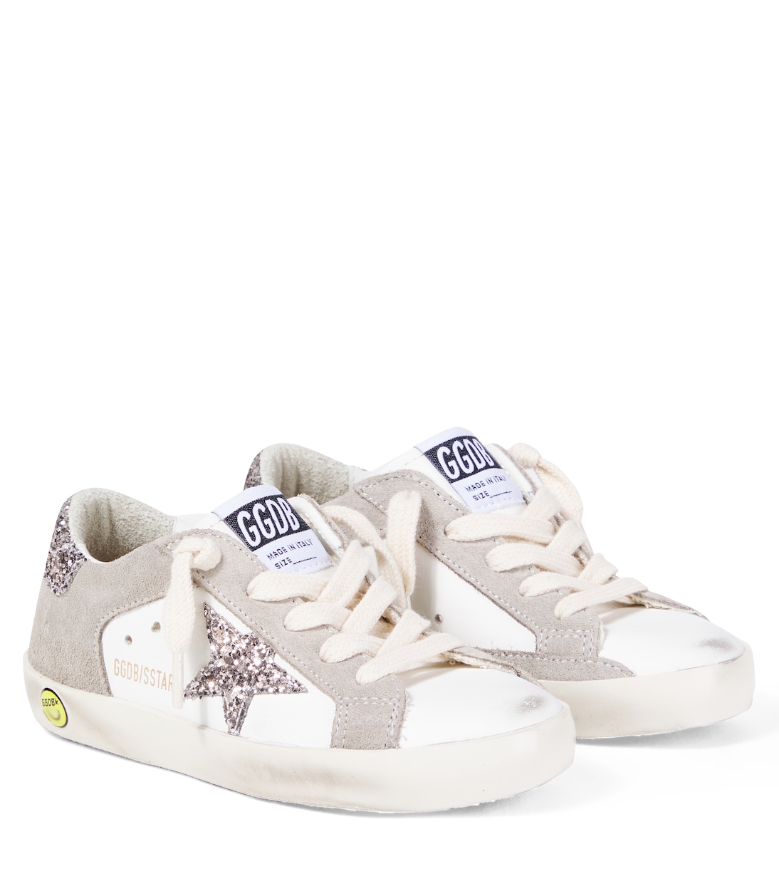 

Кроссовки Super-Star из кожи и замши Golden Goose Kids, White/Gray/Silver