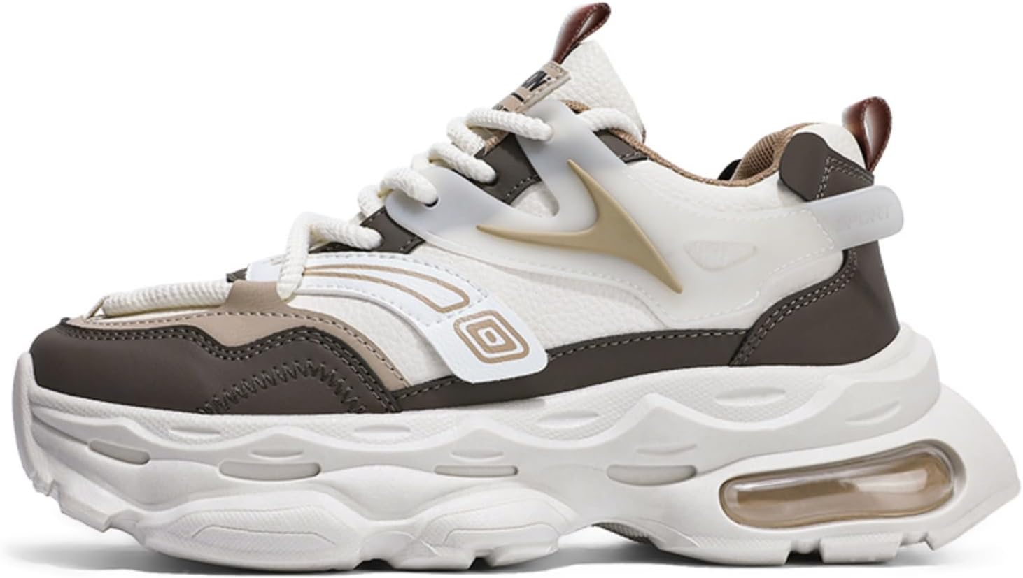 

Мужские модные кроссовки на толстой подошве, сетчатые, для повседневной носки, бега, тенниса, тренировок, спорта и прогулок Foavt, хаки