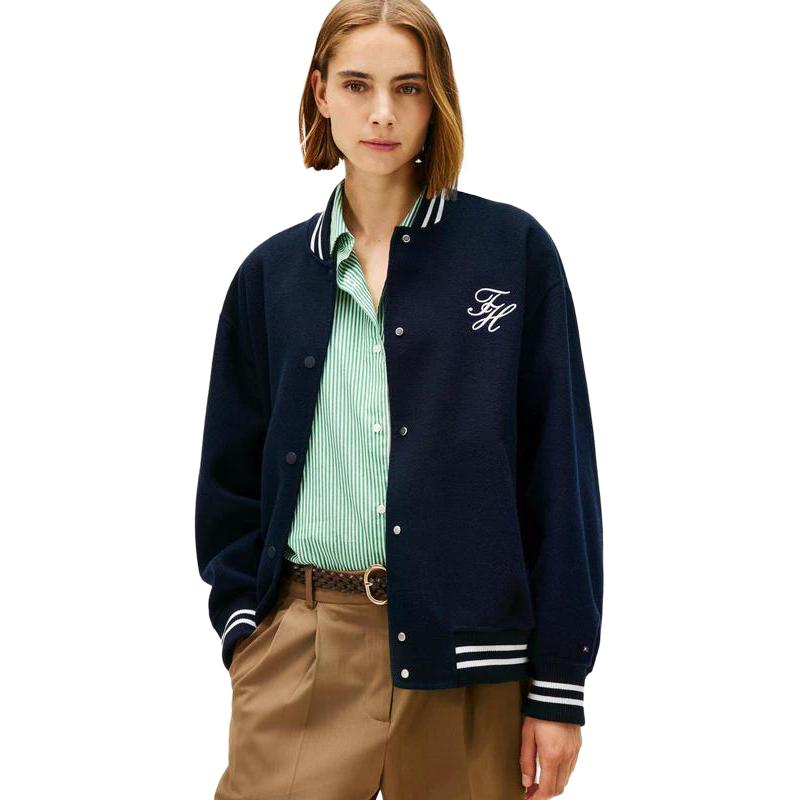 

Бомбер с полосками Tommy Hilfiger, темно-синий