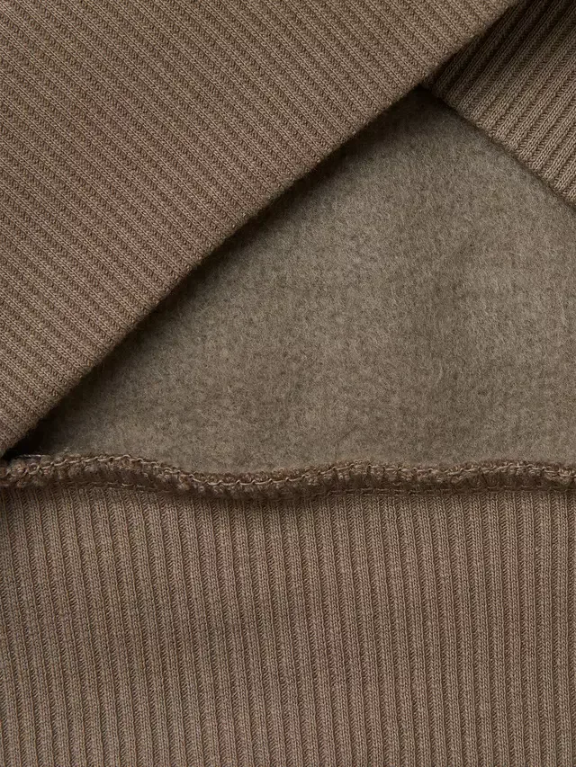 Детская толстовка из смесовой хлопковой ткани с логотипом, коричневая Benetton — фото 3