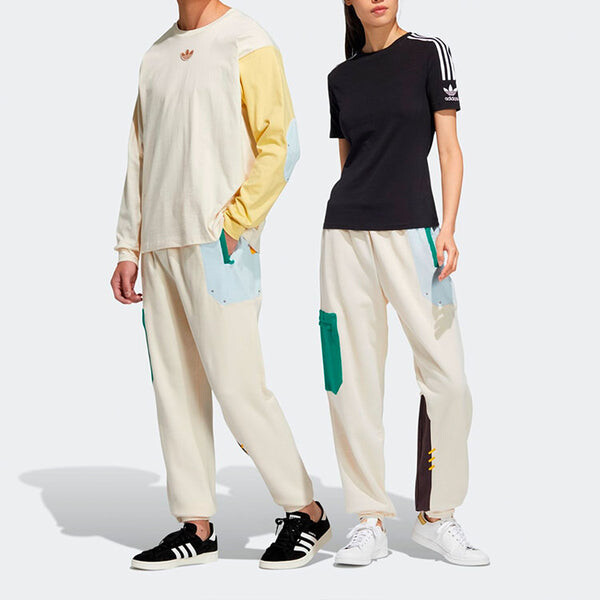 Спортивные штаны adidas originals Series Contrasting Colors Drawstring Bundle Feet Sports Pants/Trousers/Joggers Creamy White, белый — фото 2