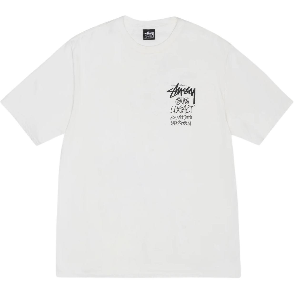 Футболка Our Legacy Work Shop 8 Ball Yin Yang с пигментной окраской Stussy, черный — фото 3