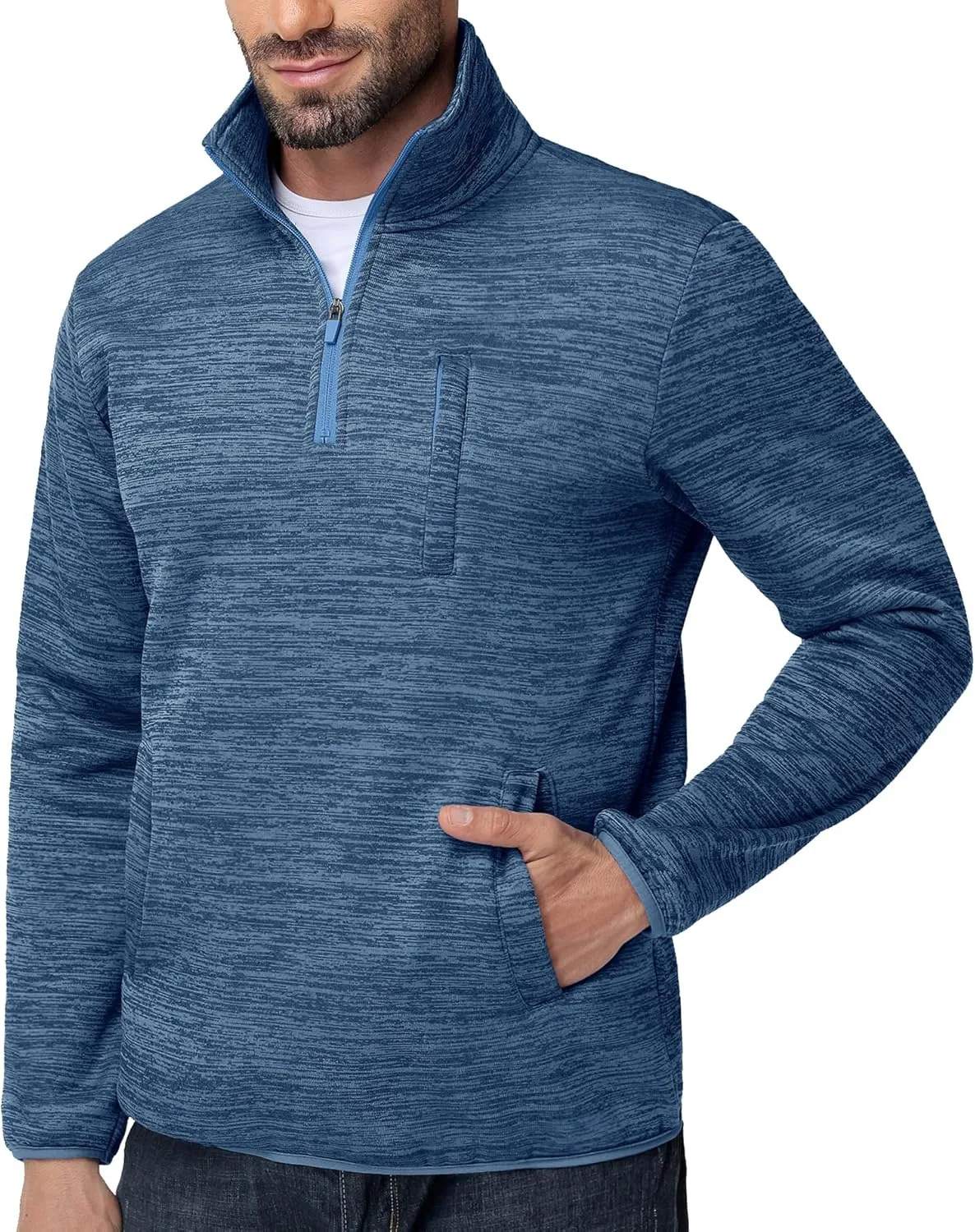 

Толстовка ZITY мужская с воротником-стойкой и карманом