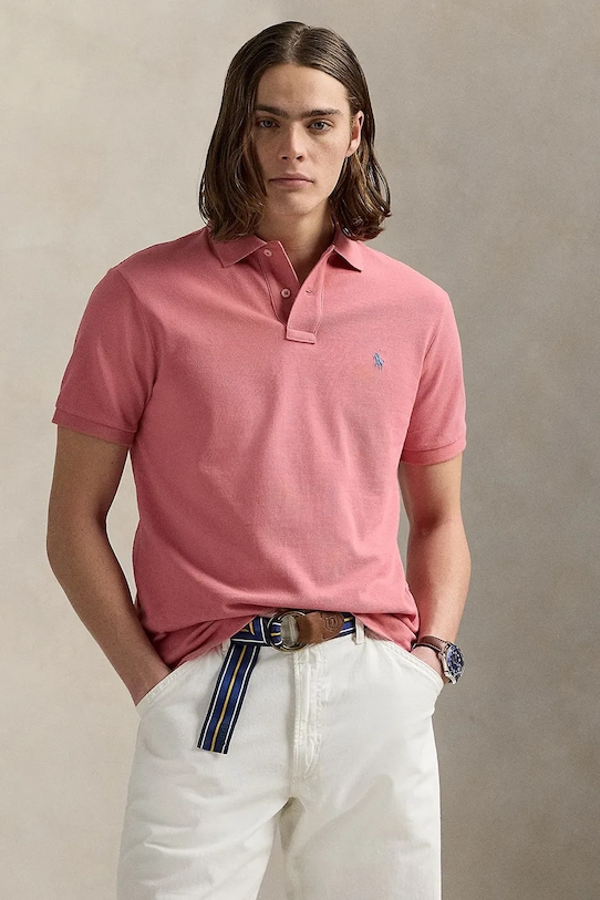 

Хлопковая поло Polo Ralph Lauren, розовый