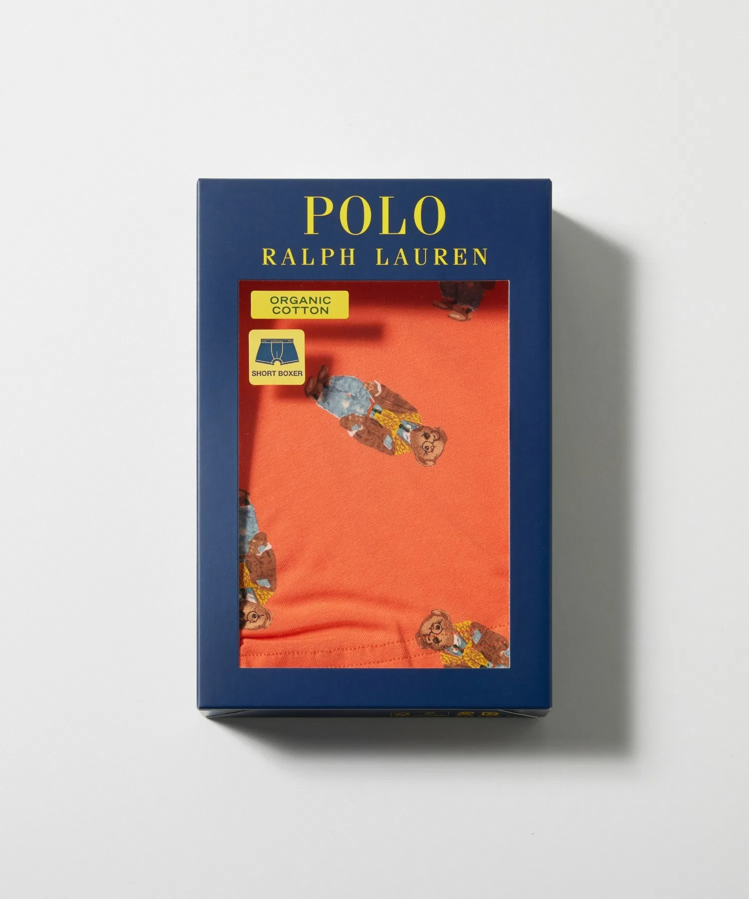 【POLO RALPH LAUREN】Короткие боксерские трусы с принтом медведя Хадсона по всей поверхности — фото 4