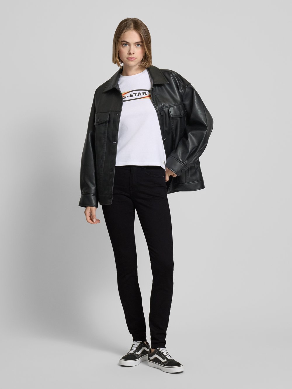 

Джинсы облегающего кроя с пятью карманами G-Star Raw, черный