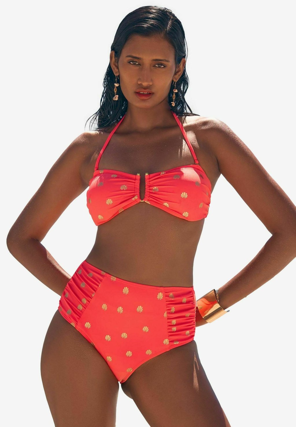 

Плавки бикини HIGH WAIST FIT Love & Roses, коралловый