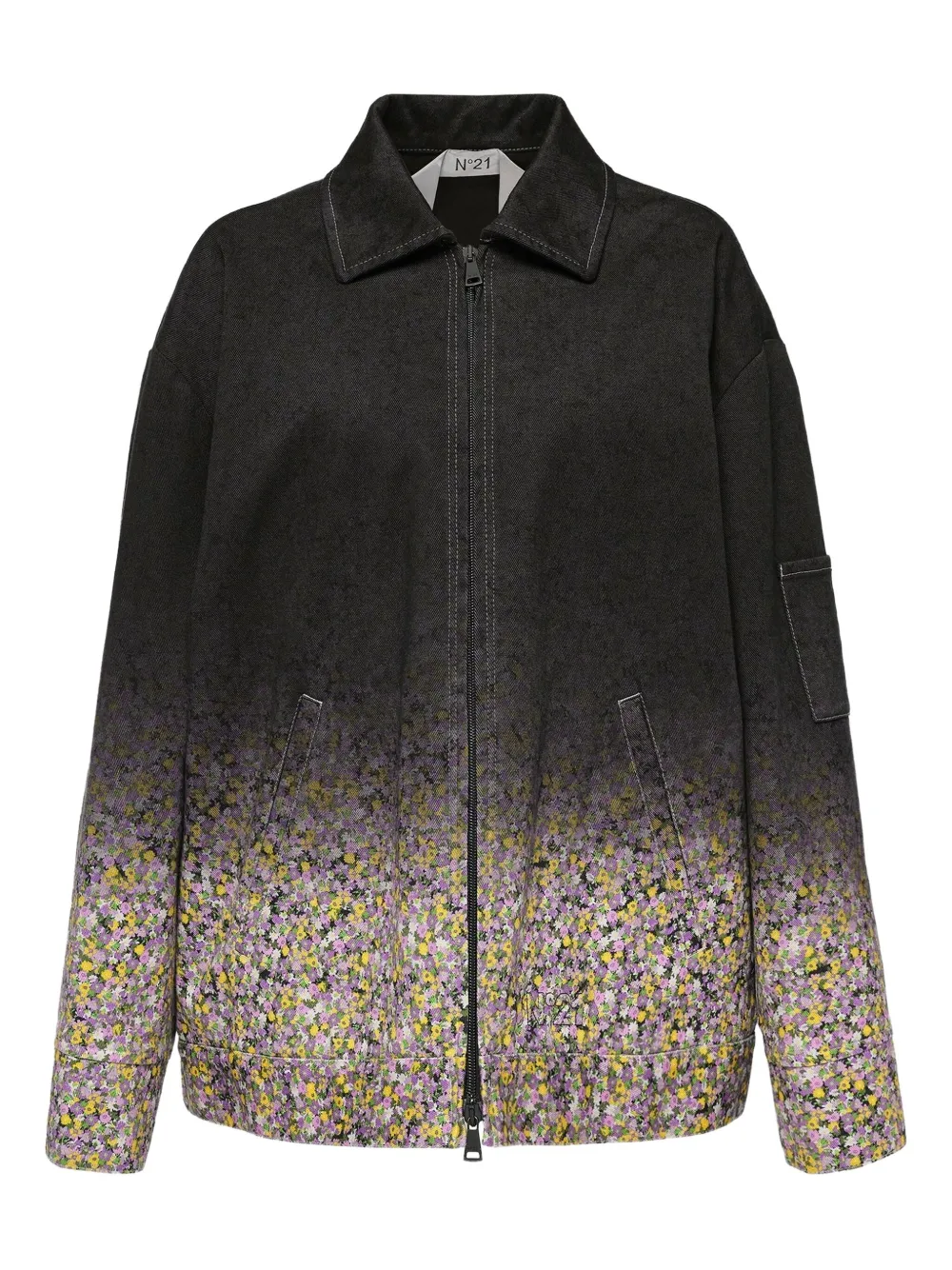 

Куртка с цветочным принтом омбре Nº21, черный