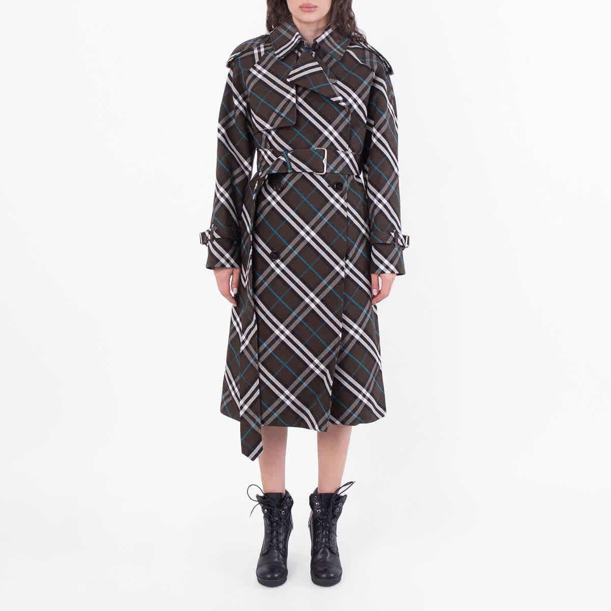 

Длинный тренчкот Burberry Snug с клетчатым принтом Burberry, Snug Ip Check