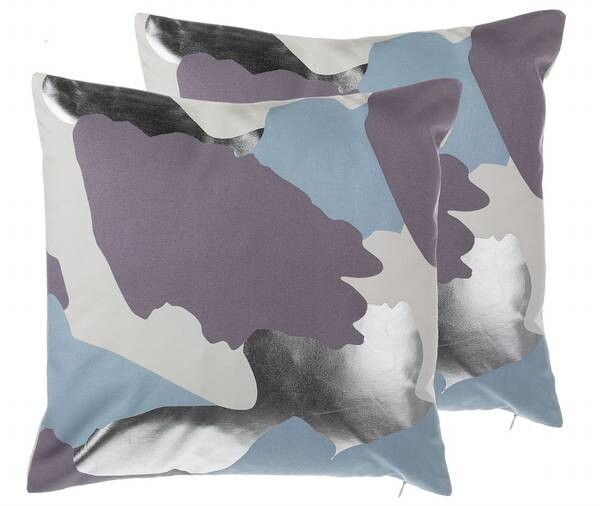

Подушка Beliani 2 шт IXIA, 45x45x45 см цвет blau/multicolor/violett/silber/weiß