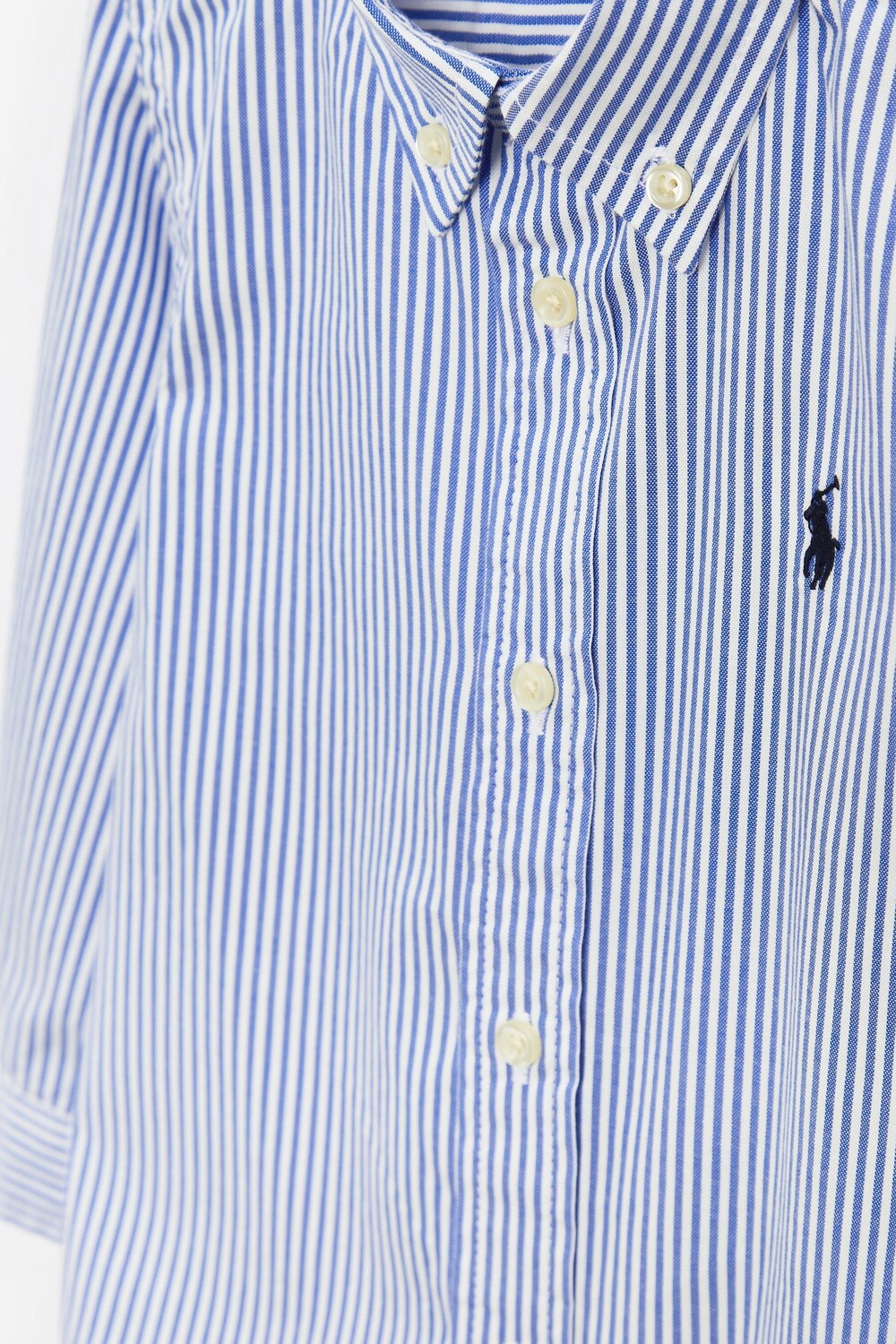 Рубашка-Оксфорд в голубую и белую полоску Polo Ralph Lauren, синий — фото 3