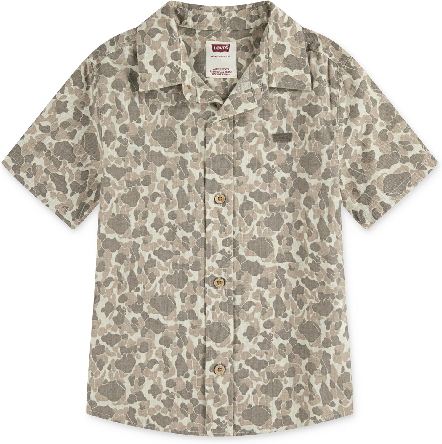 

Рубашка Levi's Boys с коротким рукавом и застежкой на пуговицы, Silver Birch