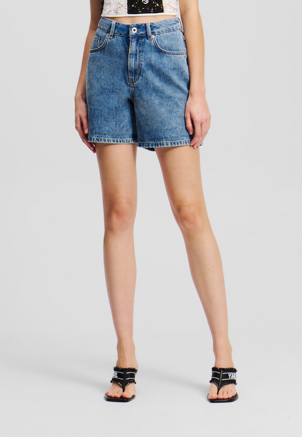 

Джинсовые шорты HIGH-RISE Karl Lagerfeld Jeans, деним