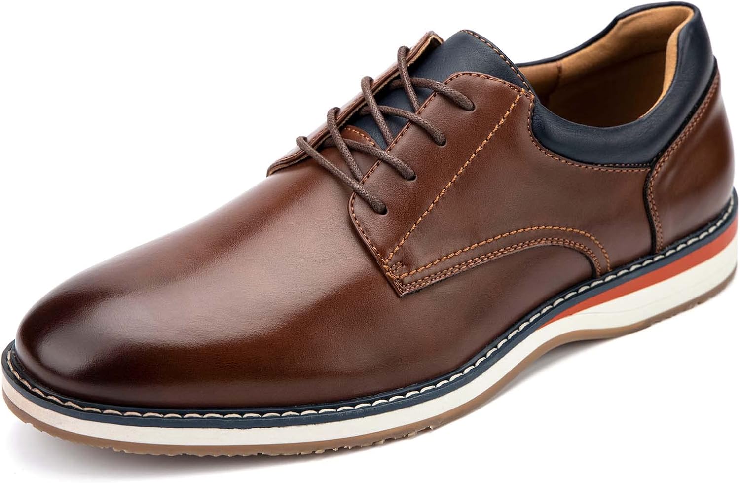 

Мужские оксфорды Meijiana, повседневные туфли с кожаными шнурками для мужчин, деловые оксфорды, Brown-01