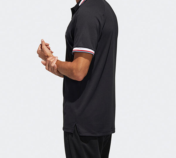 Футболка adidas Htrdy M Pl1 Sl Tennis Sports Polo Shirt Black, черный — фото 4