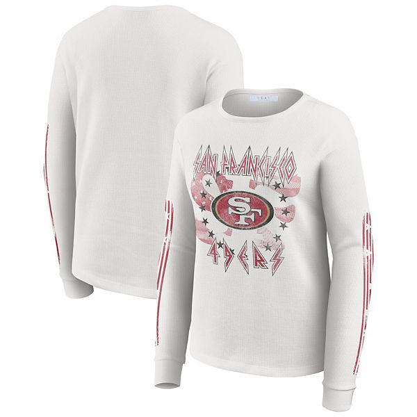 

Женская белая футболка с длинным рукавом San Francisco 49ers Wear By Erin Andrews